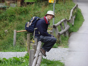 In Zwitserland, op een hekje (2013).