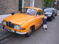 Jan jr. with the Saab 96 which we once owned